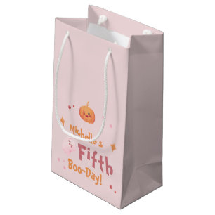 Cute Pink Halloween Birthday Party Small Gift Bag