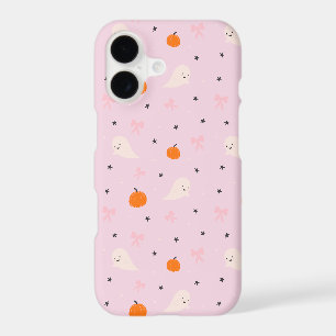 Cute Pink Halloween Ghost Pattern Phone Case