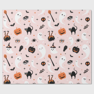 Cute Pink Halloween  Wrapping Paper