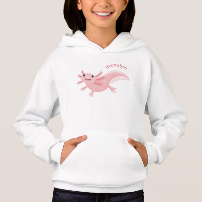 Cute pink happy axolotl (Front)