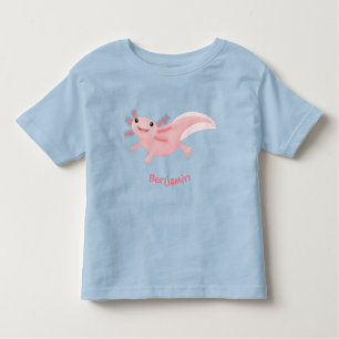 Cute pink happy axolotl toddler T-Shirt