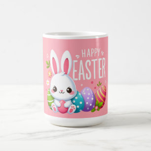 Cute, pink Happy Easter bunny Mug