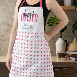 Cute Pink Heart Best Mum Mother`s Day  Apron<br><div class="desc">Cute Pink Heart Best Mum Mother`s Day Apron. Hand-drawn pink hearts with dots and modern typography. Add your names. Sweet keepsake apron for a mother.</div>