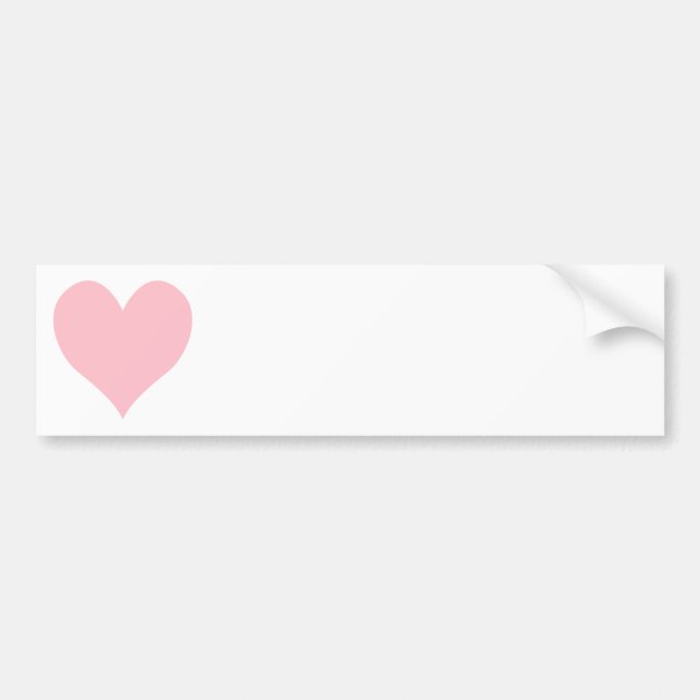 Cute Pink Heart Bumper Sticker (Front)