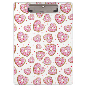 Cute Pink Heart Cookies Clipboard