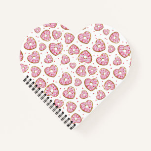 Cute Pink Heart Cookies Notebook