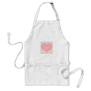 Cute pink Heart.love.romantic apron