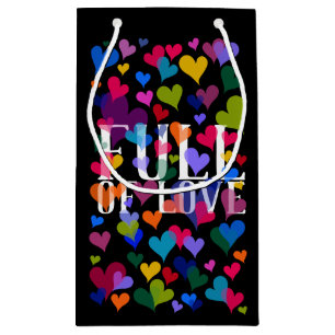 Cute Pink Heart Pattern Pretty Girly Elegant Funny Small Gift Bag