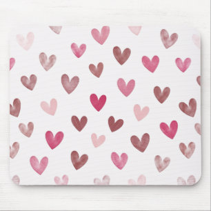 Cute Pink Heart Pattern – Romantic &Stylish Design Mouse Pad