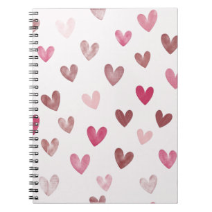 Cute Pink Heart Pattern – Romantic &Stylish Design Notebook