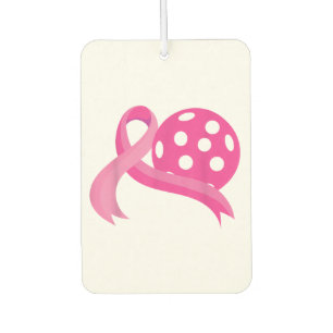 Cute Pink Heart Ribbon Pickleball Breast Cancer Aw Car Air Freshener