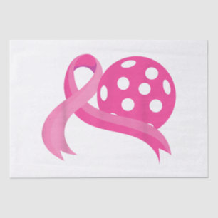 Cute Pink Heart Ribbon Pickleball Breast Cancer Aw Tissue Paper