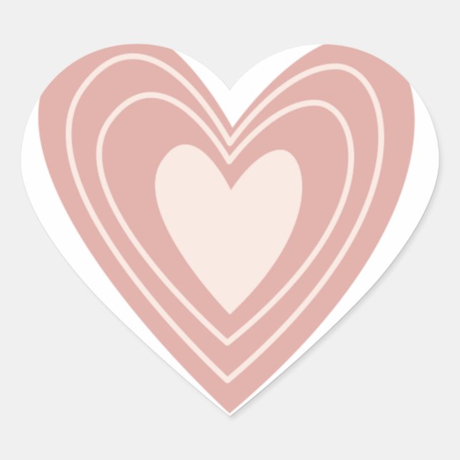 Cute Pink Heart-Shaped Sticker for Gift Wrapping  (Front)