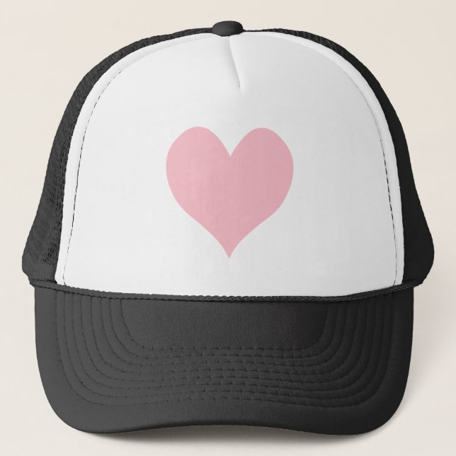 Cute Pink Heart Trucker Hat (Front)
