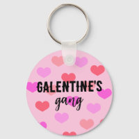 Cute Pink Hearts Galentines Day Custom