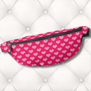 Cute Pink Hearts Pattern Fashion Bum Bags