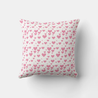 cute pink hearts pillow