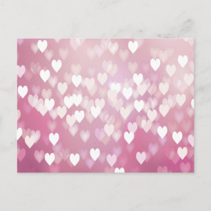 Cute Pink Hearts Postcard