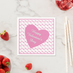 Cute pink hearts romantic pattern  napkin