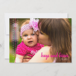 Cute Pink Hearts Valentine's Day Photo Cards
