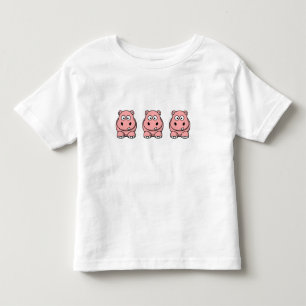 Cute Pink Hippo Toddler T-Shirt