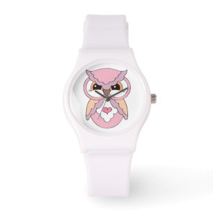 Cute Pink Hoot Owl Watch