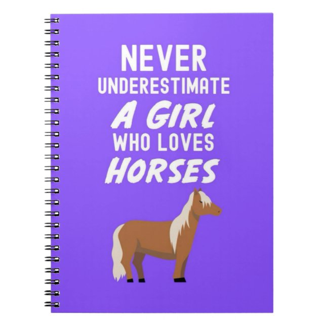 Cute Pink Horse Gifts For Baby Girls Kids Lover    Notebook (Front)