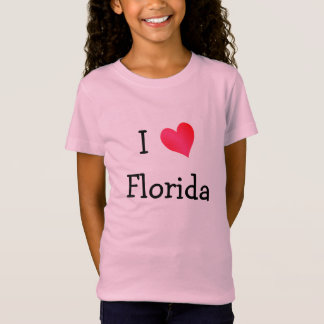 Cute Pink I Love Florida T-Shirt