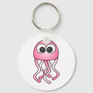 Cute Pink Kawaii Jellyfish Keychain