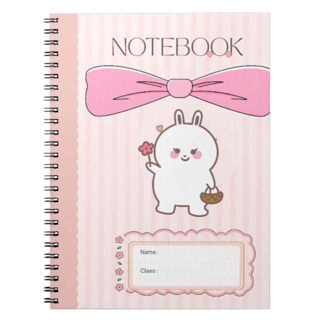  Cute Pink Kawaii Notebook 🎀💗   (Front)