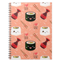 Cute pink Kawaii Sushi pattern