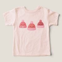 Cute Pink Kawaii Winter Beanie Smiling Cartoon Tod