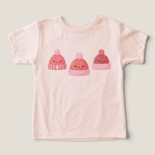 Cute Pink Kawaii Winter Beanie Smiling Cartoon Tod