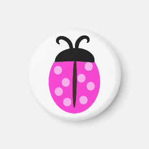 Cute Pink Ladybug Magnet