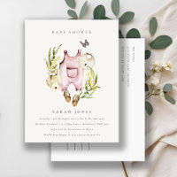 Cute Pink Leafy Foliage Girl Clothes Baby Shower