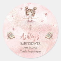 Cute Pink Little Ballerina Tutu Girl Baby Shower
