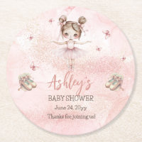 Cute Pink Little Ballerina Tutu Girl Baby Shower