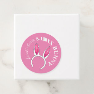 Cute Pink Little Bunny Rabbit Ears Baby Shower  Favour Tags