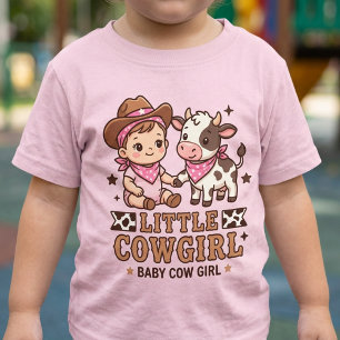 Cute Pink Little Cowgirl Baby Cow Girl Western  T-Shirt