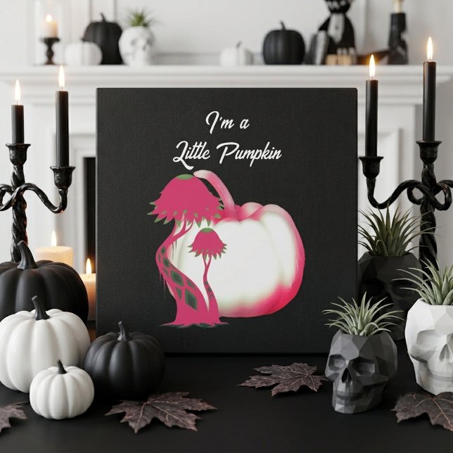  Cute Pink Little Pumpkin Halloween Fall Toadstool Square Sticker (Cute Pink Little Pumpkin Halloween Fall Toadstool Square Sticker)