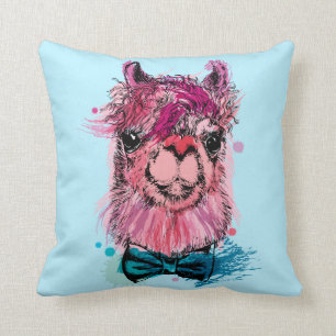 Cute Pink Llama Cushion