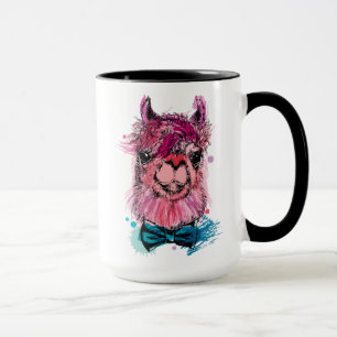 Cute Pink Llama Mug