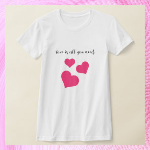 Cute Pink Love and Hearts T-Shirt