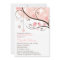 Cute Pink Love Birds Bridal Shower Invitation