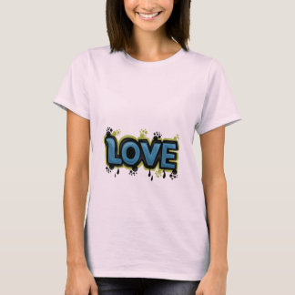 Cute Pink LOVE Graffiti T- Shirt 
