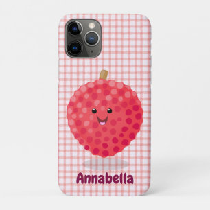 Cute pink lychee cartoon illustration Case-Mate iPhone case