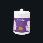 Cute pink marshmallows by camp fire cartoon<br><div class="desc">These cute pink marshmallows are warming themselves by the camp fire. Drawn in fun cartoon illustration style.</div>