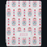 Cute Pink Matryoshka Nesting Doll iPad Cover<br><div class="desc">A cute pink matryoshka nesting doll pattern decorates this Ipad cover. Fun for back to school and an adorable gift for a girl. Personalise it with your girls name. Designed for you by Blackberry Boulevard.</div>