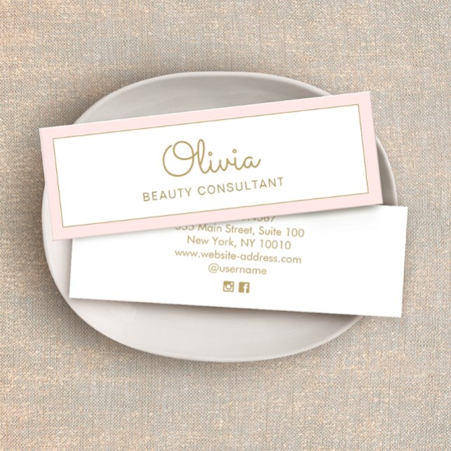 Cute Pink   Mini Business Card (Creator Uploaded)