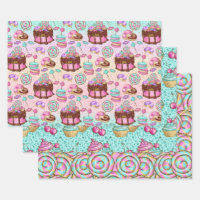 Cute Pink Mint Desserts Cupcakes Doughnuts